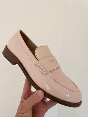Thursday Boot Company Patent Leather Penny Loafer Size 9.5 Light Pink